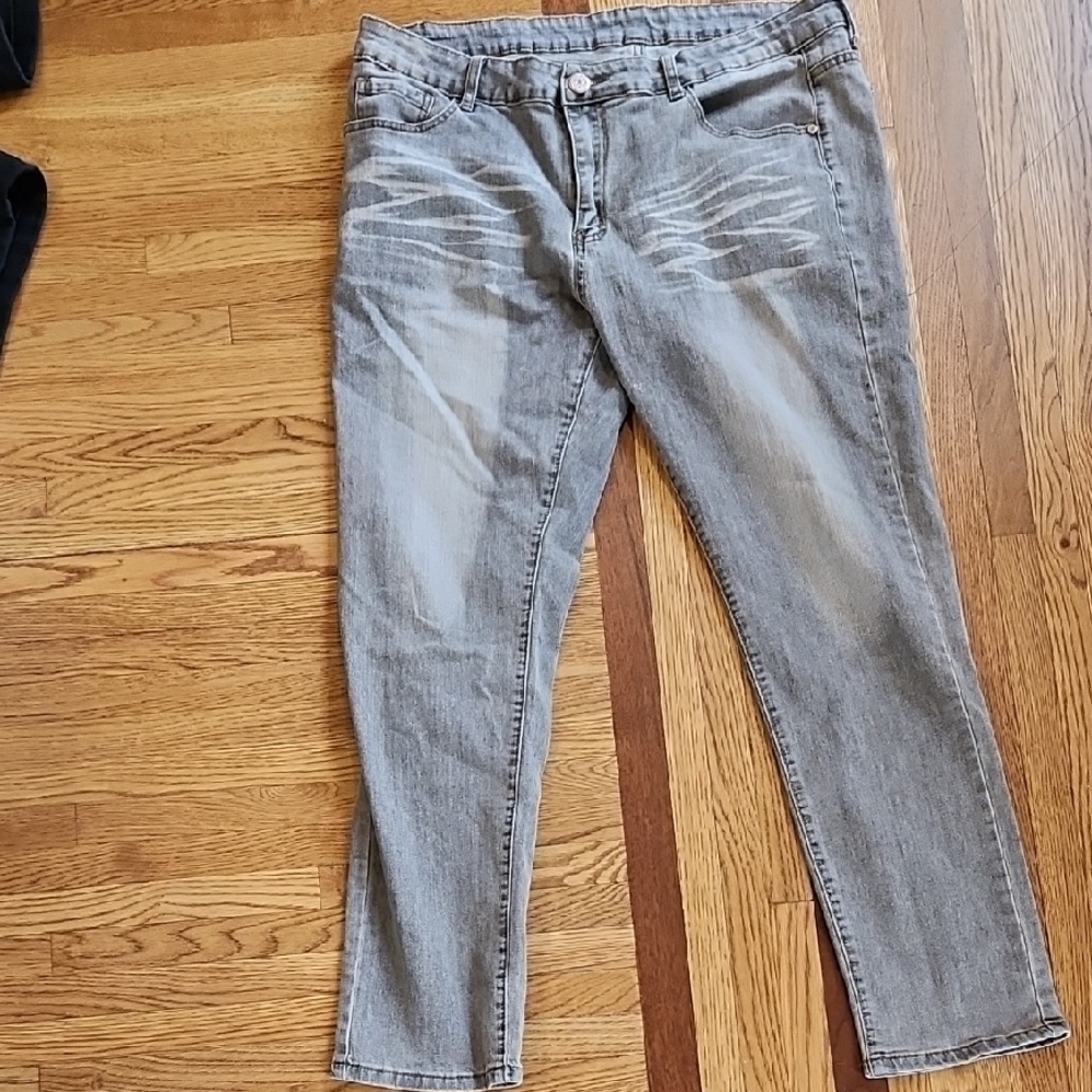 Junbaoss Gray Slim Mens Jeans Size 38